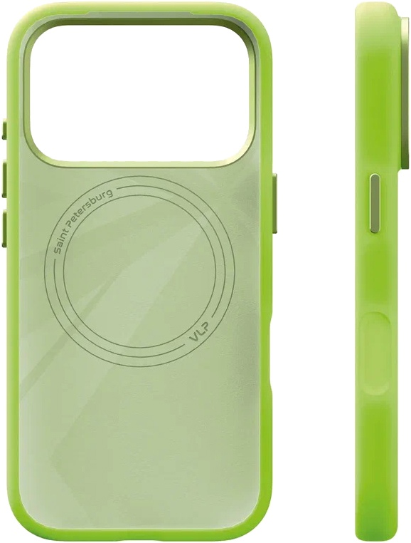 картинка Чехол защитный VLP Aster Pro Case с MagSafe для iPhone 17 Pro, лайм от магазина Технолав