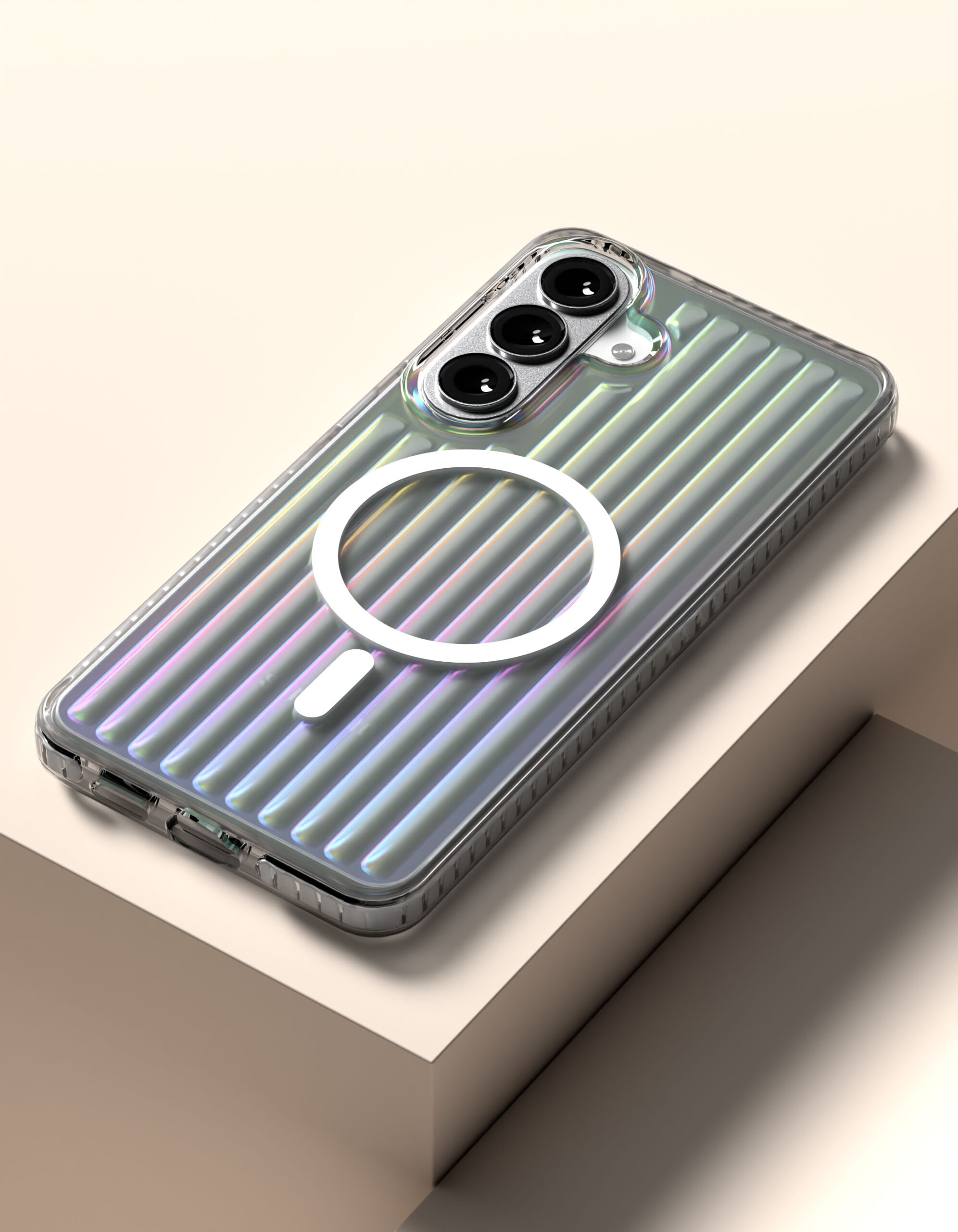 картинка Чехол защитный VLP Pulse Case с MagSafe для Samsung Galaxy S26+, перламутровый от магазина Технолав