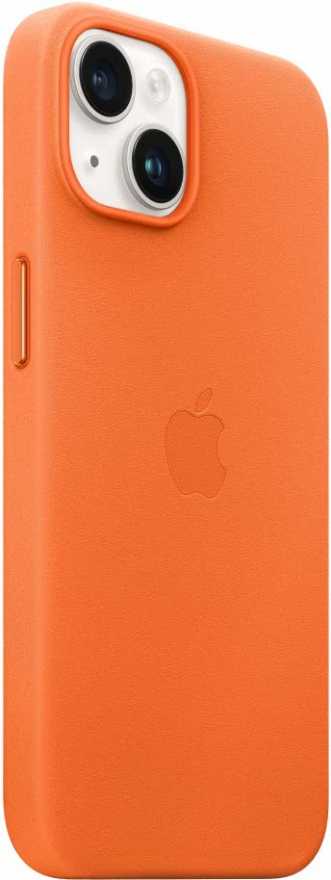 картинка Чехол кожаный Apple MagSafe для iPhone 14 Plus (оранжевый) от магазина Технолав