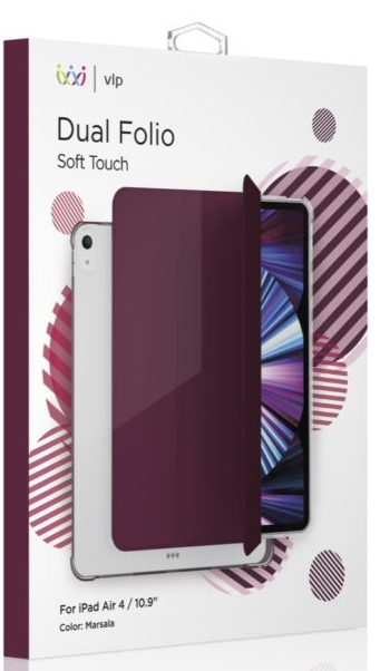 картинка Чехол-книжка “vlp” Dual Folio Case для iPad Air 10.9 (2020-2022) Soft Touch, марсала от магазина Технолав