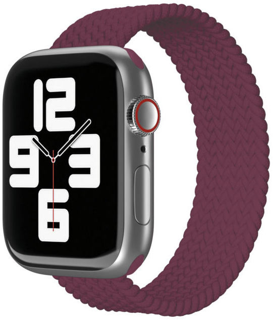 картинка Ремешок нейлоновый плетёный “vlp” для Apple Watch 44/45 L/XL 2шт (марсала) от магазина Технолав