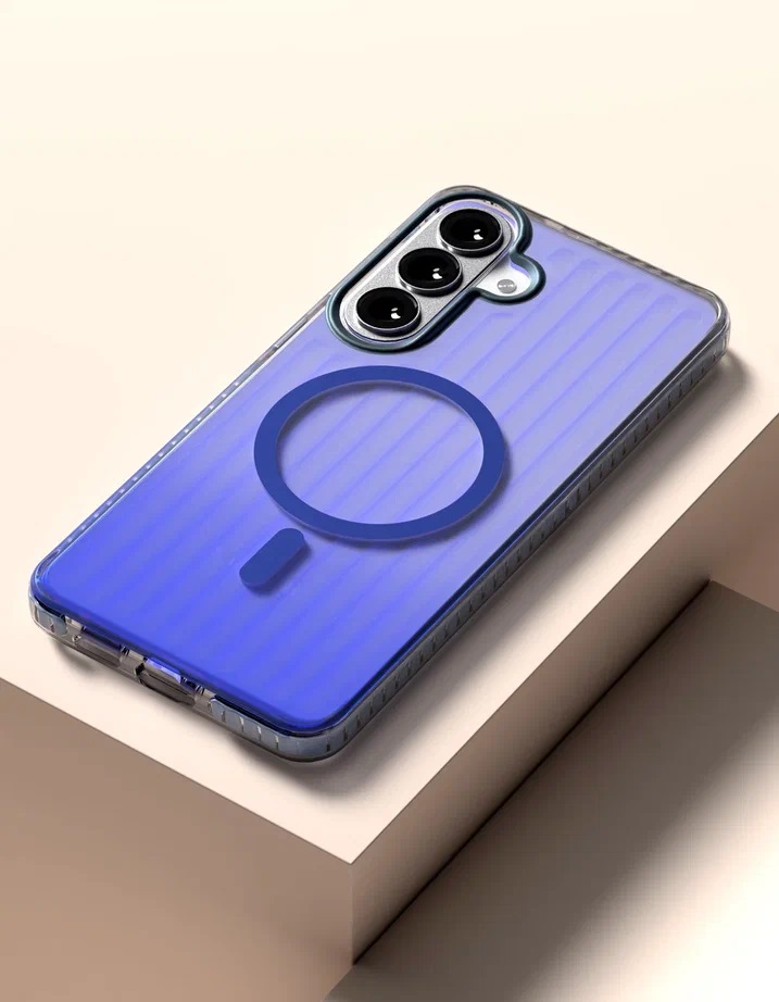 картинка Чехол защитный VLP Pulse Case с MagSafe для Samsung Galaxy S26, синий от магазина Технолав