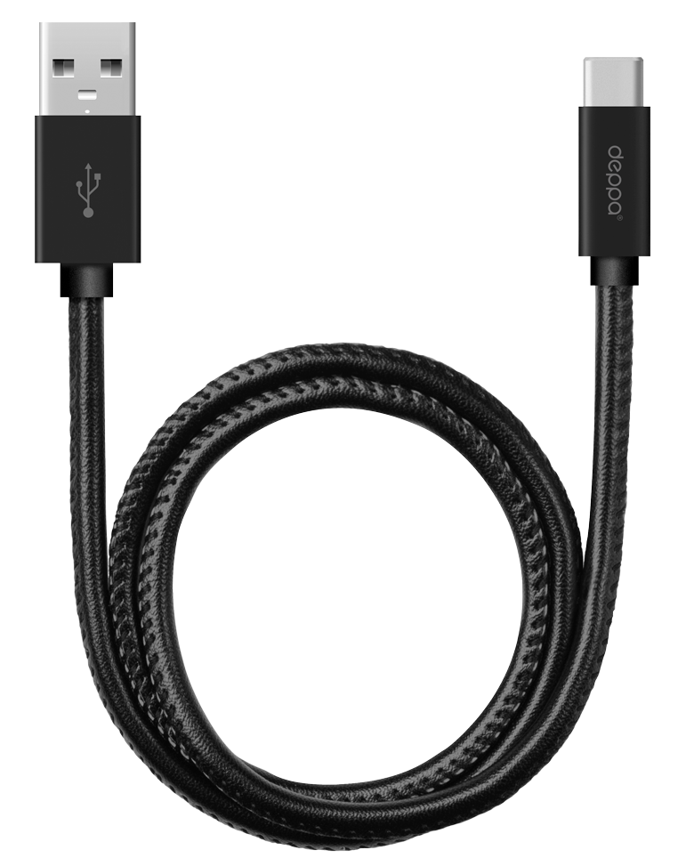 картинка Дата-кабель Depa Leather USB - USB Type-C от магазина Технолав