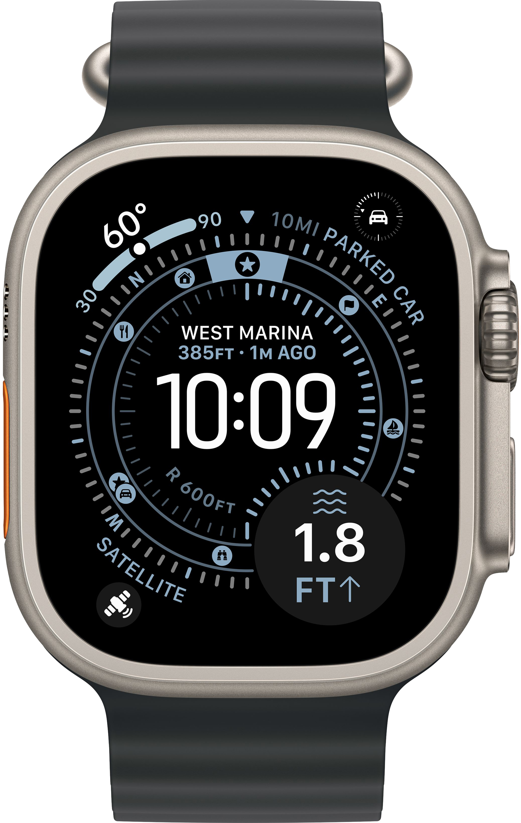 Умные часы Apple Watch Ultra 3 (2025) 49mm Natural Titanium Case with Black Ocean Band