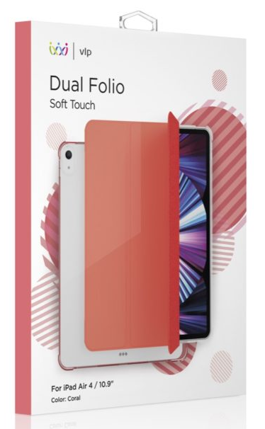 картинка Чехол-книжка “vlp” Dual Folio Case для iPad Air 10.9 (2020-2022) Soft Touch, коралловый от магазина Технолав