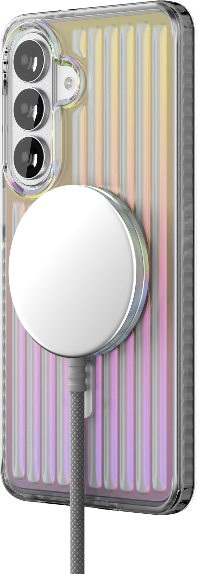 картинка Чехол защитный VLP Pulse Case с MagSafe для Samsung Galaxy S26+, перламутровый от магазина Технолав