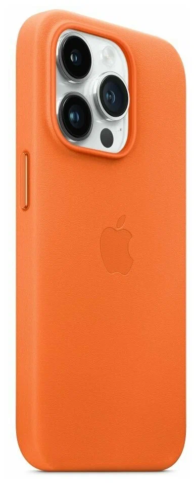 картинка Чехол кожаный Apple MagSafe для iPhone 14 Pro (оранжевый) от магазина Технолав