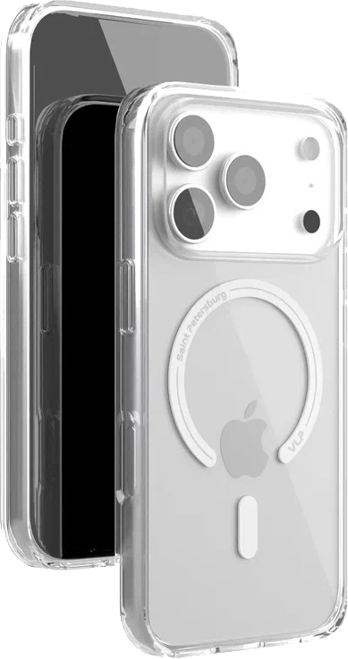 картинка Чехол защитный VLP Diamond Case с MagSafe для iPhone 17 Pro, прозрачный от магазина Технолав