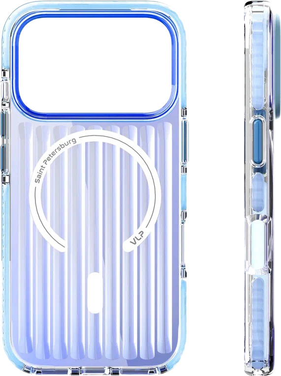 картинка Чехол защитный VLP Pulse Case с MagSafe для iPhone 17 Pro, синий от магазина Технолав
