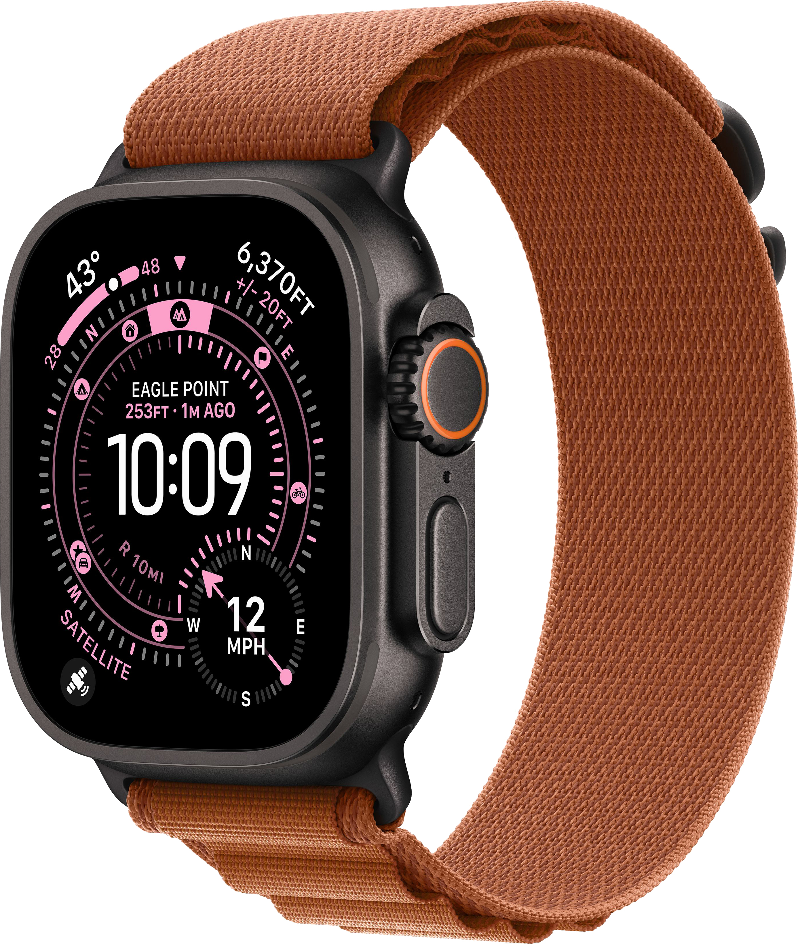 картинка Умные часы Apple Watch Ultra 3 (2025) 49mm Black Titanium Case with Terra Cotta Alpine Loop от магазина Технолав