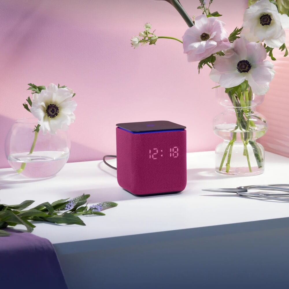 картинка Умная колонка Яндекс Станция Миди с Алисой, с Zigbee, 24 Вт, малиновый от магазина Технолав