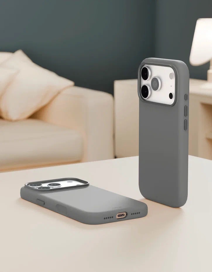 картинка Чехол защитный VLP Aster Pro Case с MagSafe для iPhone 17 Pro, серый от магазина Технолав