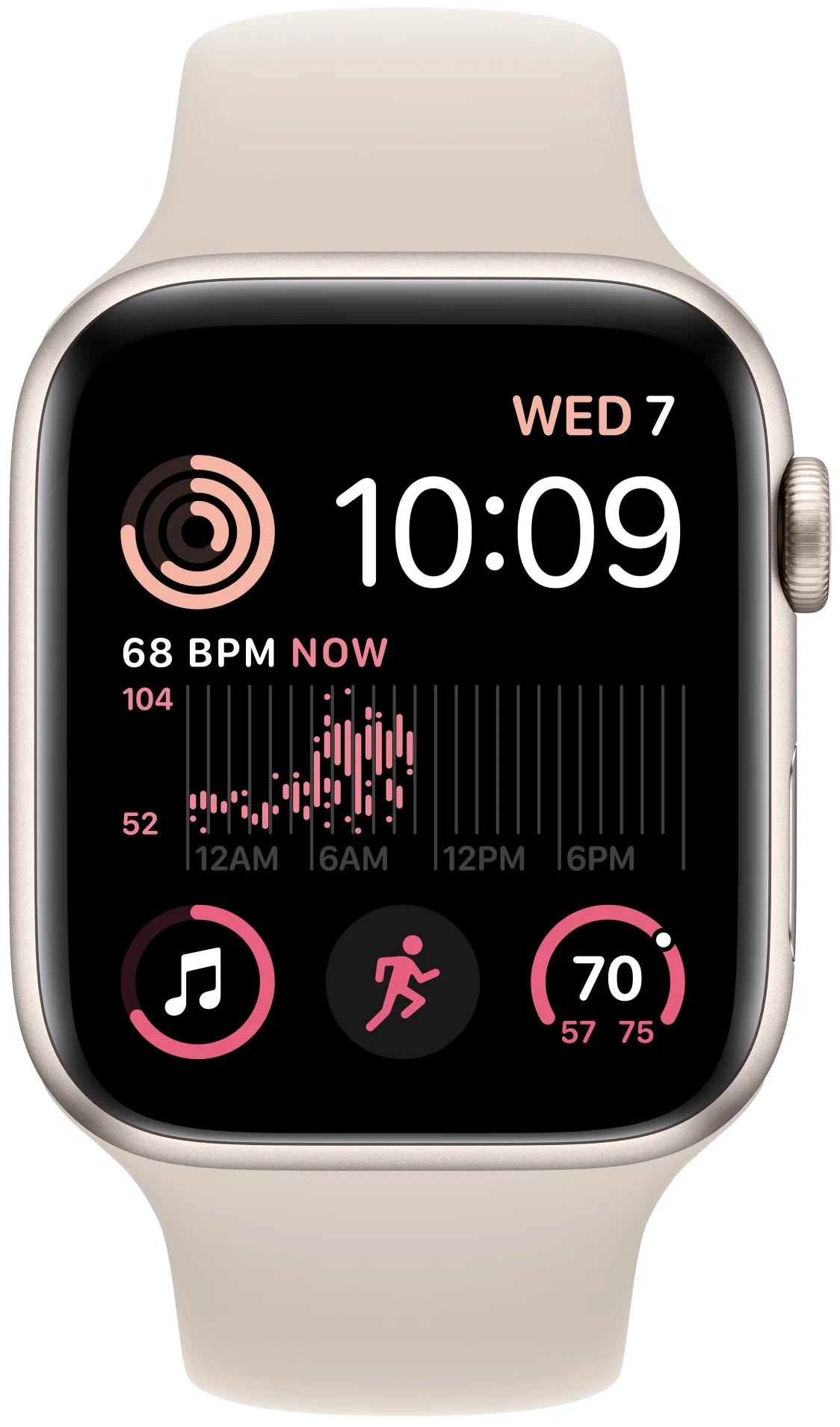 картинка Apple Watch Series SE 2022, 40mm Starlight Aluminium Case with Sport Band Starlight (сияющая звезда) M/L от магазина Технолав