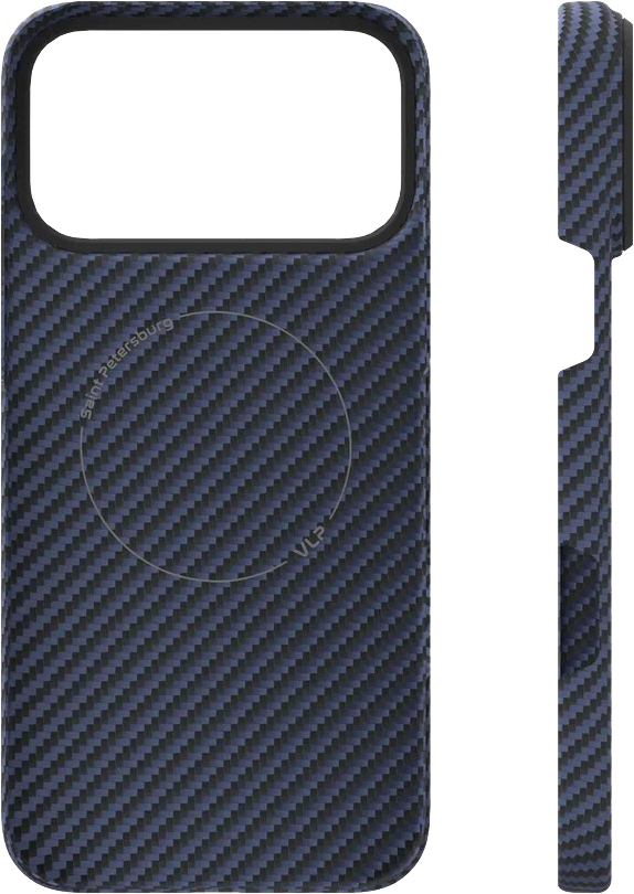 картинка Чехол защитный VLP Kevlar Case с MagSafe для iPhone 17 Pro Max, синий от магазина Технолав
