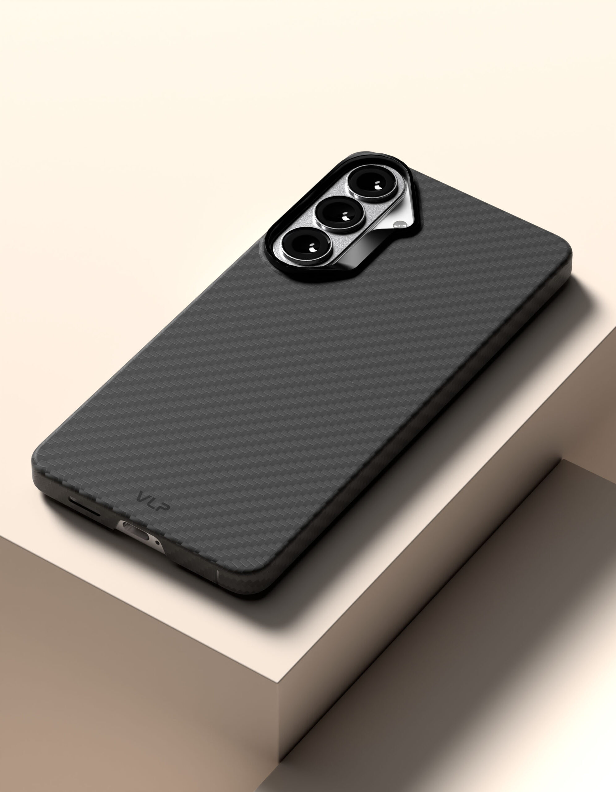 картинка Чехол защитный VLP Kevlar Case с MagSafe для Samsung Galaxy S26, черный от магазина Технолав