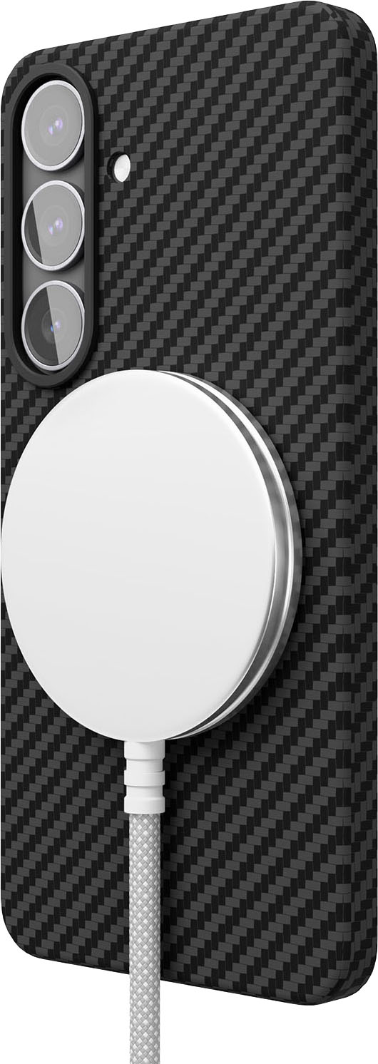 картинка Чехол защитный VLP Kevlar Case с MagSafe для Samsung S25, черный от магазина Технолав