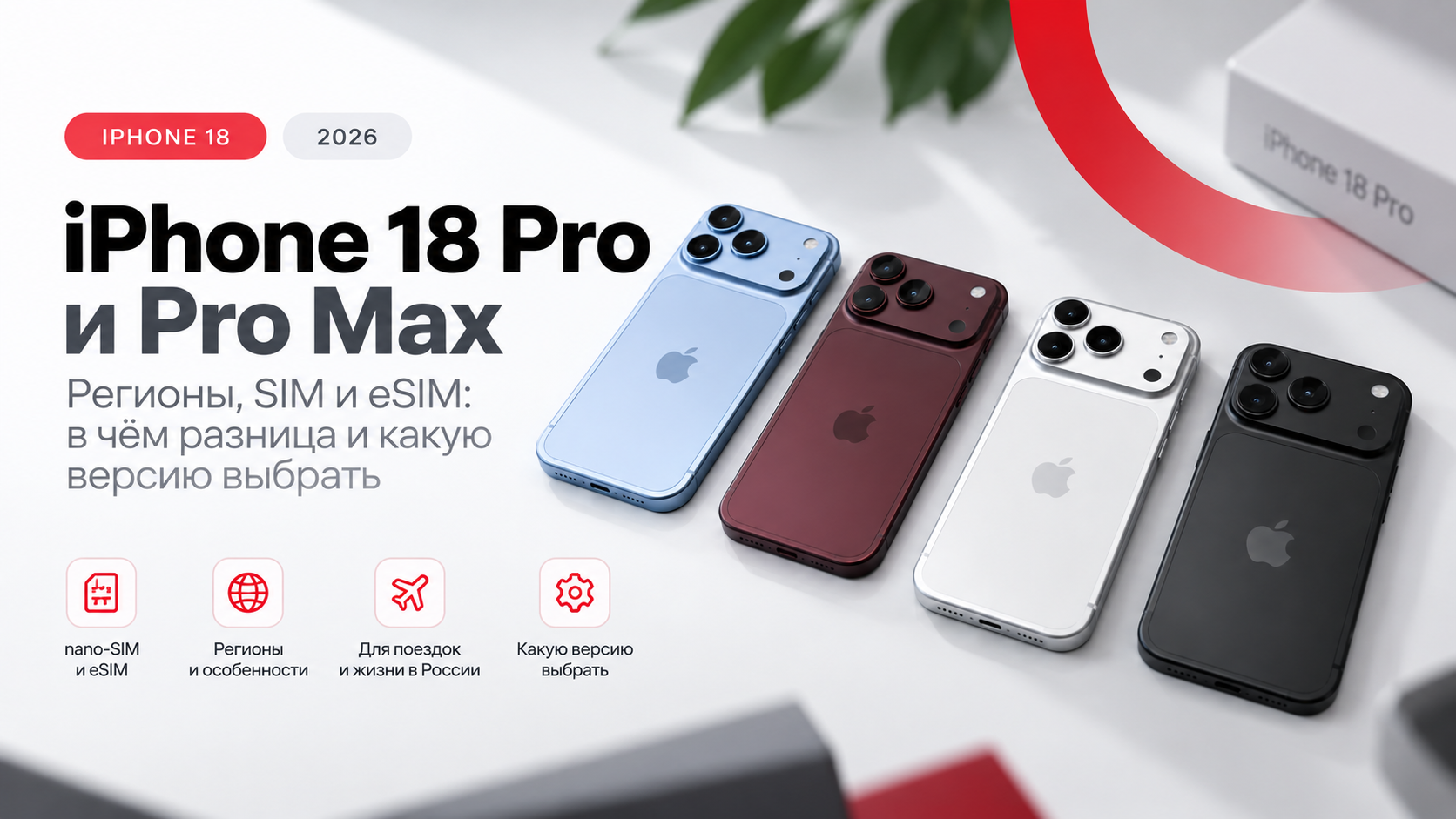iPhone 18 Pro и Pro Max: регионы, SIM и eSIM