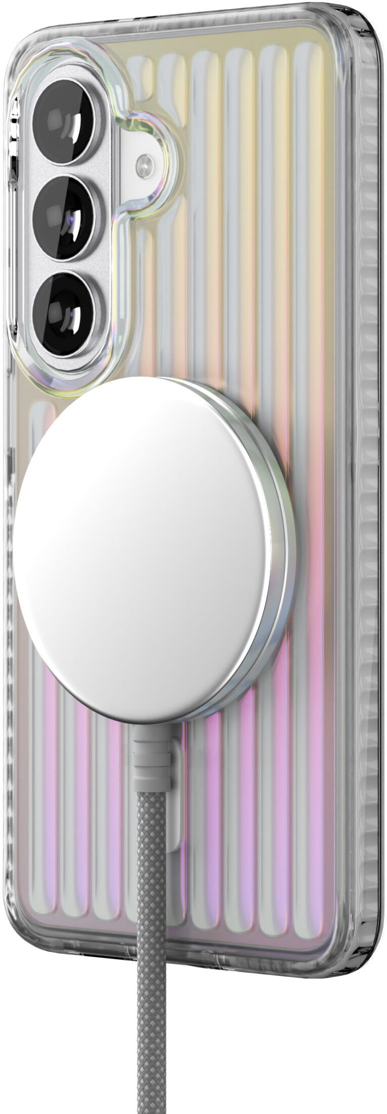 картинка Чехол защитный VLP Pulse Case с MagSafe для Samsung Galaxy S26, перламутровый от магазина Технолав