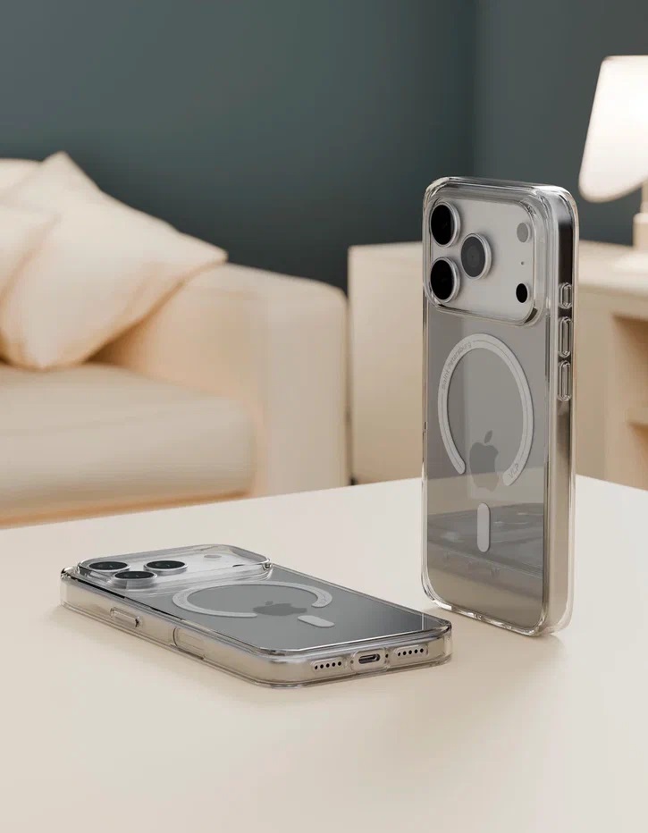 картинка Чехол защитный VLP Diamond Case с MagSafe для iPhone 17 Pro, прозрачный от магазина Технолав