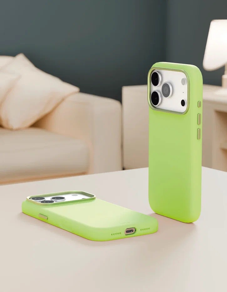 картинка Чехол защитный VLP Aster Pro Case с MagSafe для iPhone 17 Pro, лайм от магазина Технолав