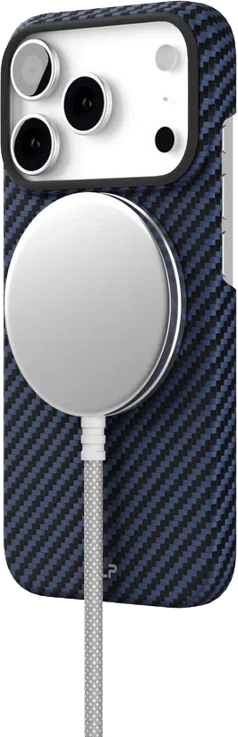 картинка Чехол защитный VLP Kevlar Case с MagSafe для iPhone 17 Pro, синий от магазина Технолав