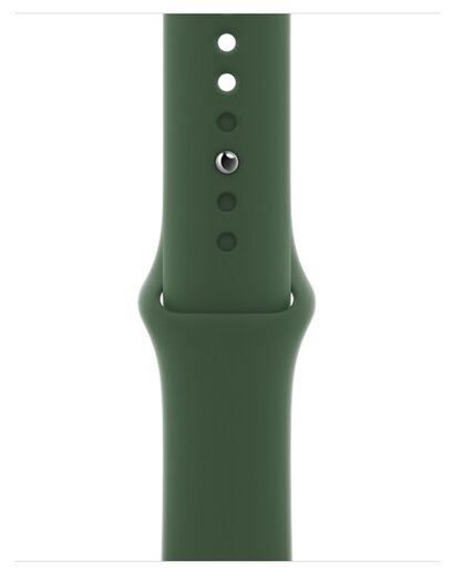 картинка Apple Watch Series 7, 41 мм, корпус из алюминия зеленого цвета, спортивный ремешок «зелёный клевер» от магазина Технолав