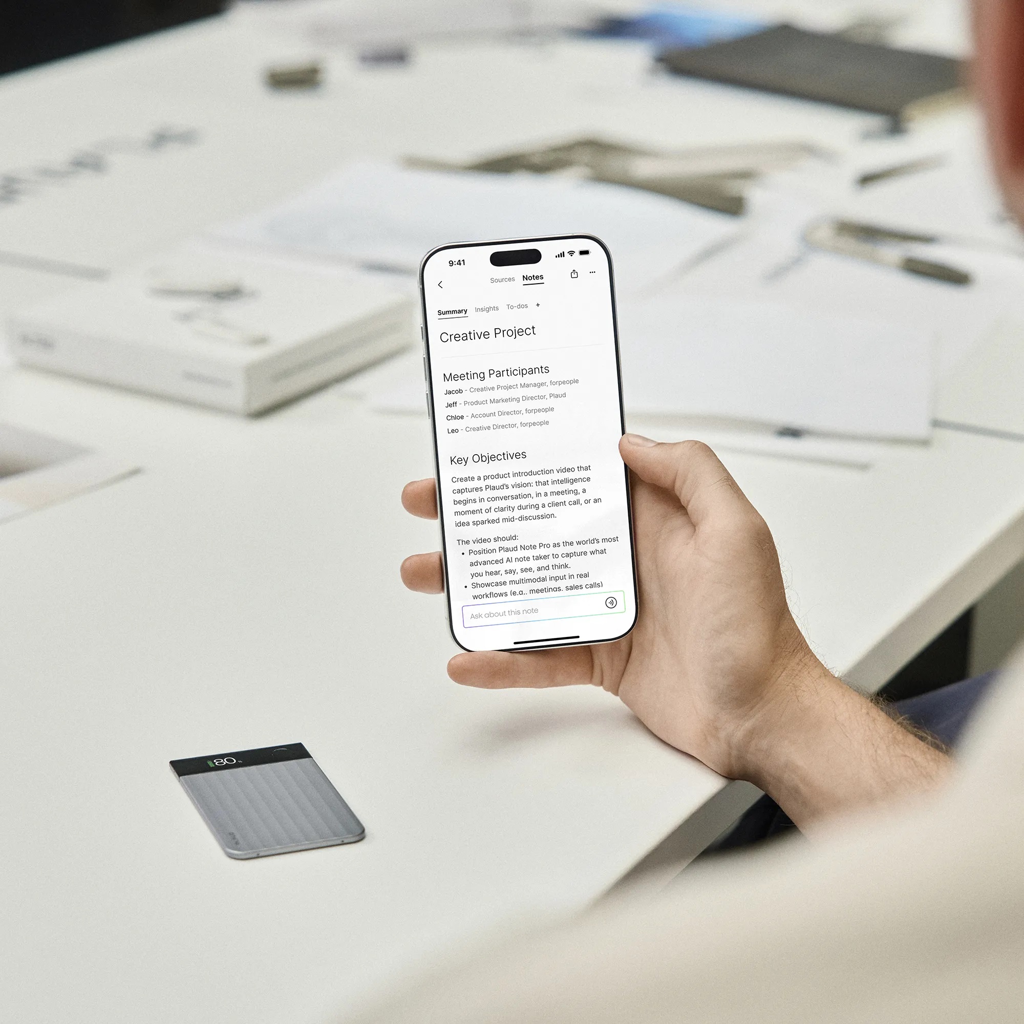 картинка Умный диктофон PLAUD Note Pro Silver (серебристый) от магазина Технолав