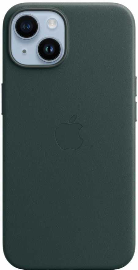 картинка Чехол кожаный Apple MagSafe для iPhone 14 (зелёный лес) от магазина Технолав