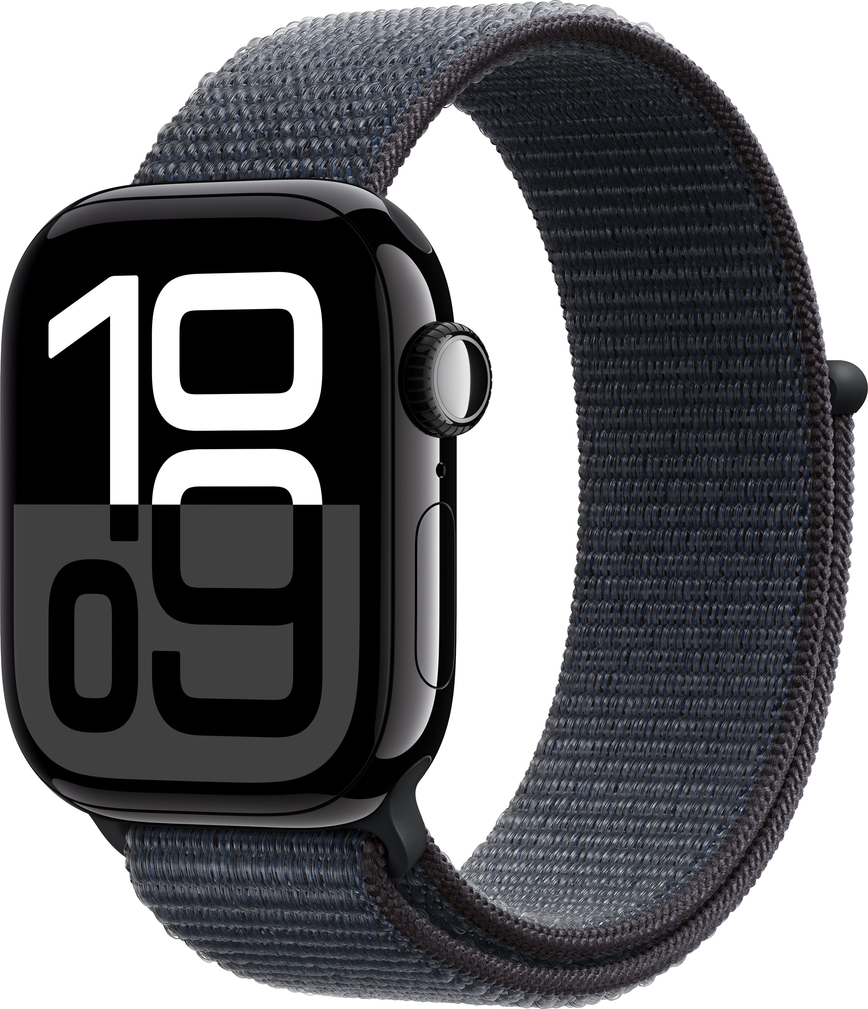 Apple Watch Series 10 46mm Jet Black Aluminum Case with Ink Sport Loop