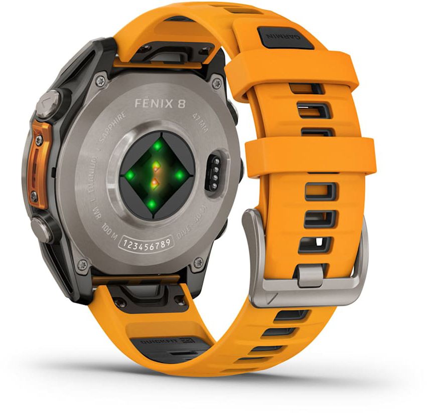 картинка Смарт-часы Garmin Fenix 8 47mm AMOLED Sapphire Graphite DLC Titanium Spark Orange Silicone (010-02904-19) от магазина Технолав