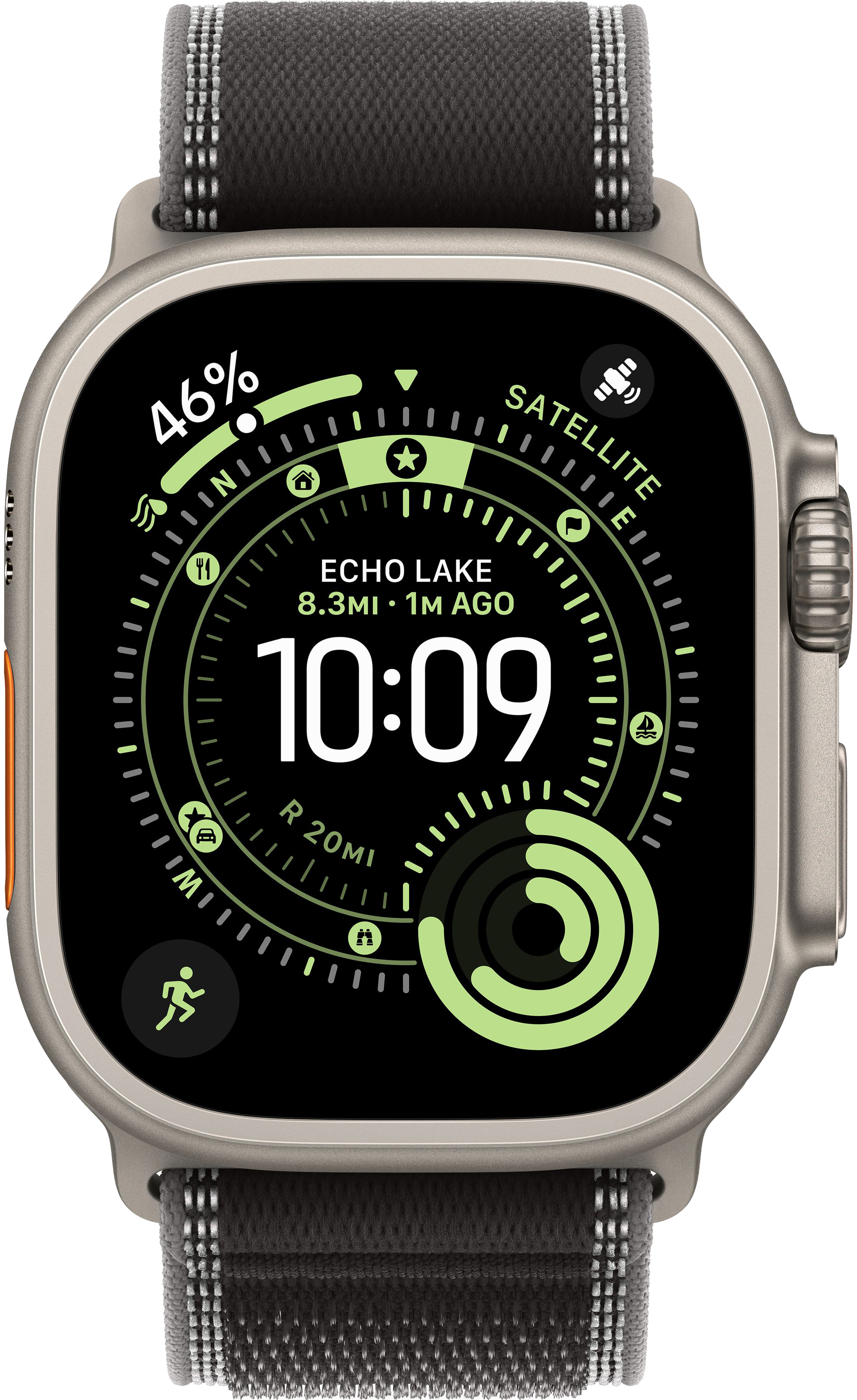 Умные часы Apple Watch Ultra 3 (2025) 49mm Natural Titanium Case with Black/Charcoal Trail Loop