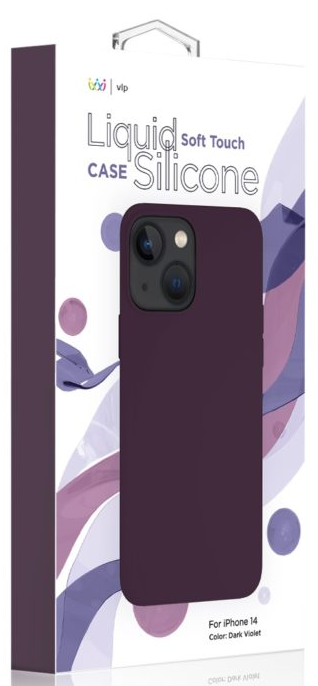 картинка Чехол защитный “vlp” Silicone case для iPhone 14  Soft Touch, темно-фиолетовый от магазина Технолав