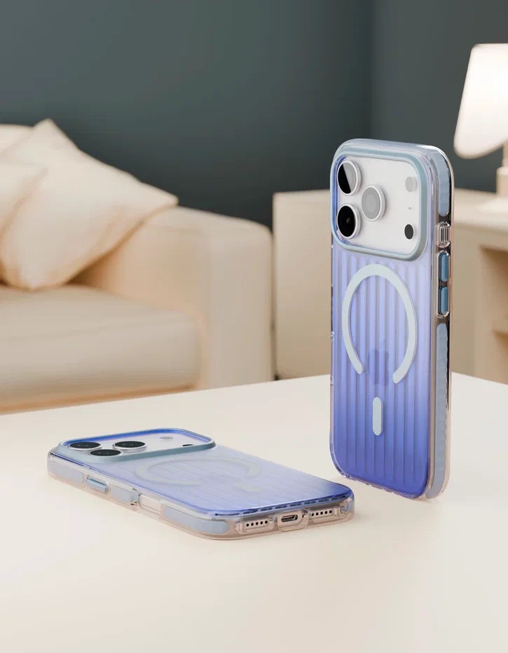 картинка Чехол защитный VLP Pulse Case с MagSafe для iPhone 17 Pro, синий от магазина Технолав