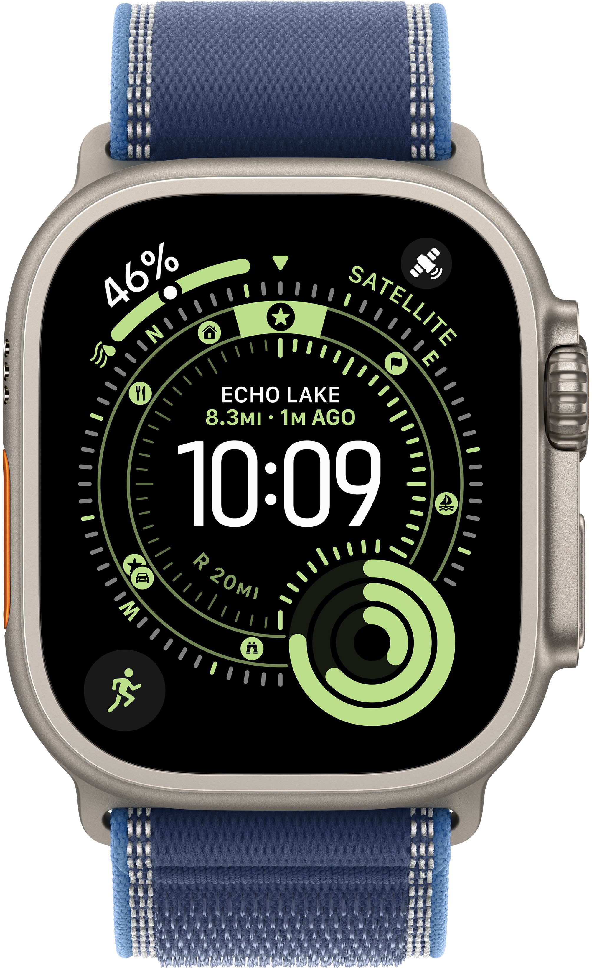 Умные часы Apple Watch Ultra 3 (2025) 49mm Natural Titanium Case with Blue/Bright Blue Trail Loop