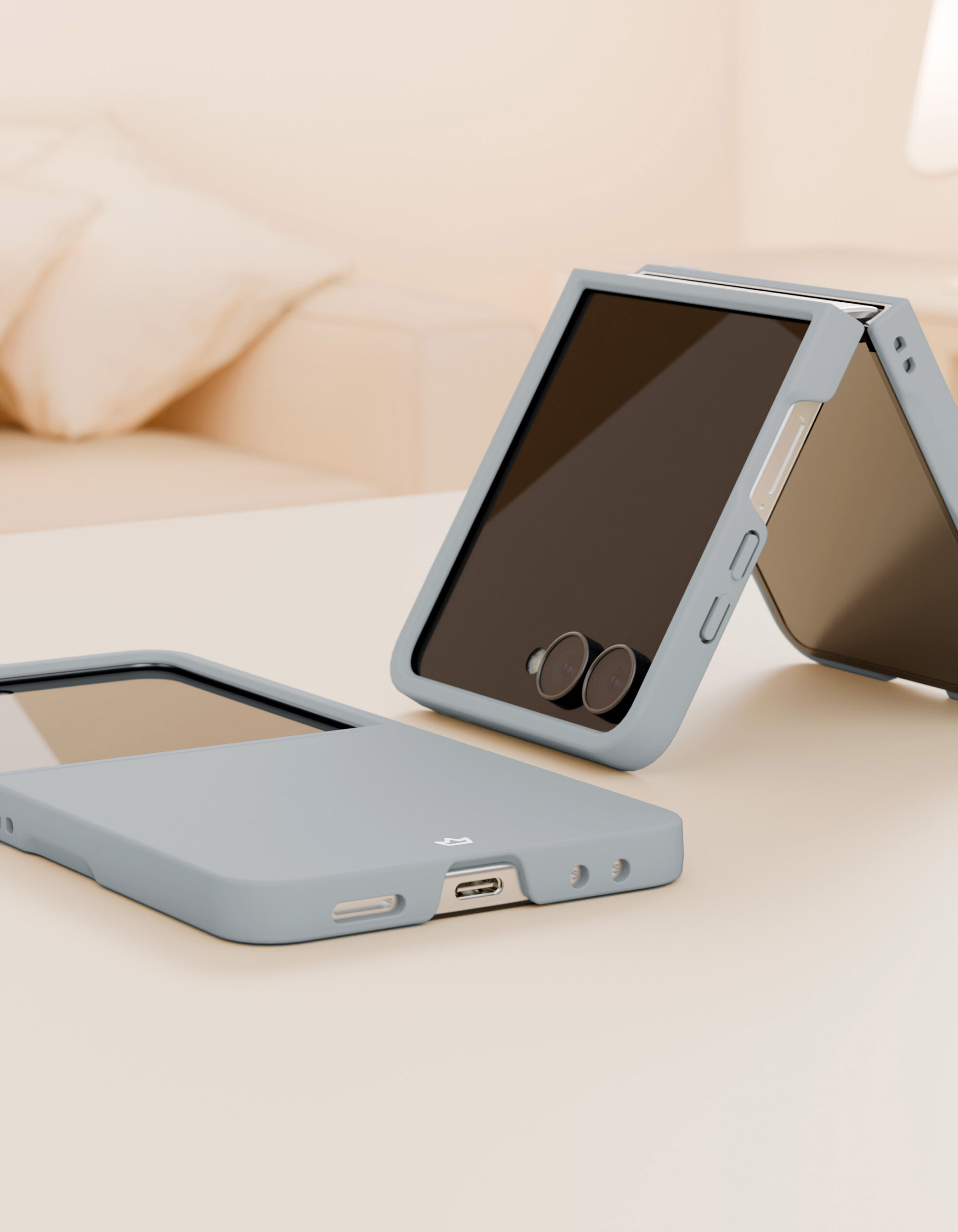 картинка Чехол защитный VLP Flex Case с MagSafe для Samsung Galaxy Z Flip7, серый от магазина Технолав