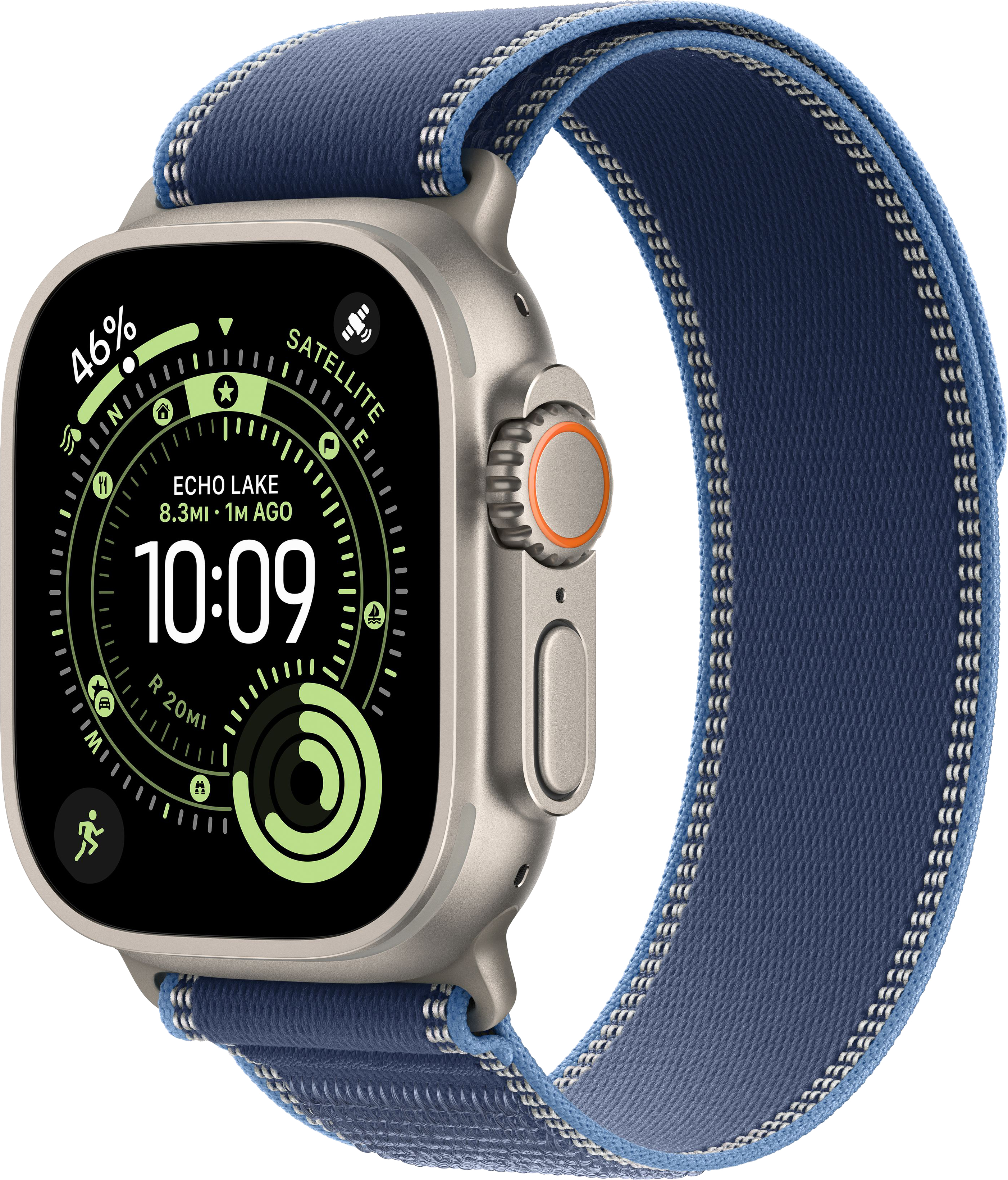 Умные часы Apple Watch Ultra 3 (2025) 49mm Natural Titanium Case with Blue/Bright Blue Trail Loop
