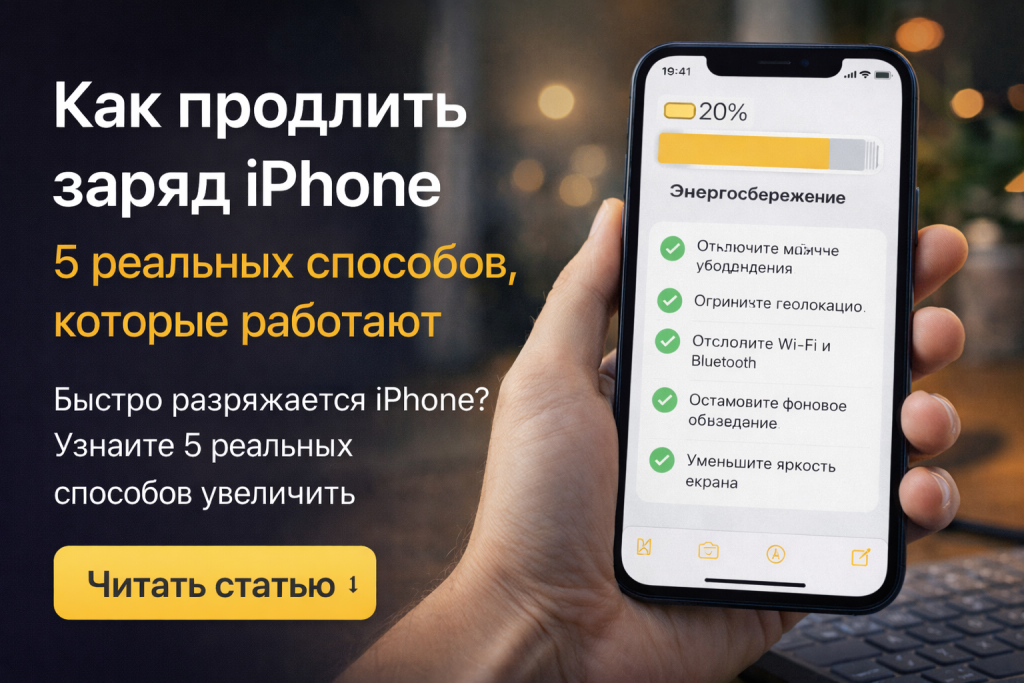 Лайфхаки для увеличения автономности iPhone iOS 26