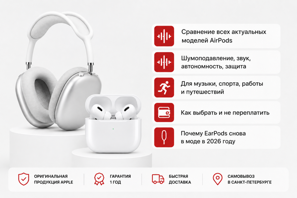 какие airpods выбрать в 2026 году