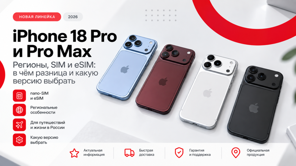 Регионы iPhone 18 Pro и iPhone Duo: SIM и eSIM