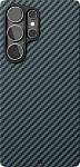 Чехол защитный VLP Kevlar Case с MagSafe для Samsung S25 Ultra, синий