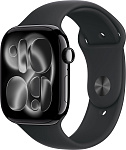 Умные часы Apple Watch Series 11 46mm Jet Black Aluminum Case with Black Sport Band