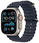 Apple Watch Ultra 2 (2024) 49mm Natural Titanium Case with Navy Ocean Band