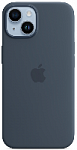 Чехол силиконовый Apple MagSafe для iPhone 14  (штормовой синий)