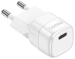 Сетевое зарядное устройство Deppa USB-C, Power Delivery, mini GaN, 20Вт, белый