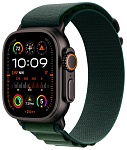 Apple Watch Ultra 2 (2024) 49mm Black Titanium Case with Dark Green Alpine Loop, размер M