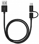 Дата-кабель 2 в 1: micro USB, Type-C