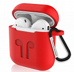 Силиконовый чехол для Apple AirPods (красный)
