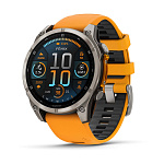Смарт-часы Garmin Fenix 8 47mm AMOLED Sapphire Graphite DLC Titanium Spark Orange Silicone (010-02904-19)