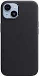 Чехол кожаный Apple MagSafe для iPhone 14  (тёмная ночь)
