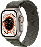 Apple Watch Ultra GPS + Cellular, 49 мм, корпус из титана, ремешок Alpine, титаново/зеленого цвета, размер М